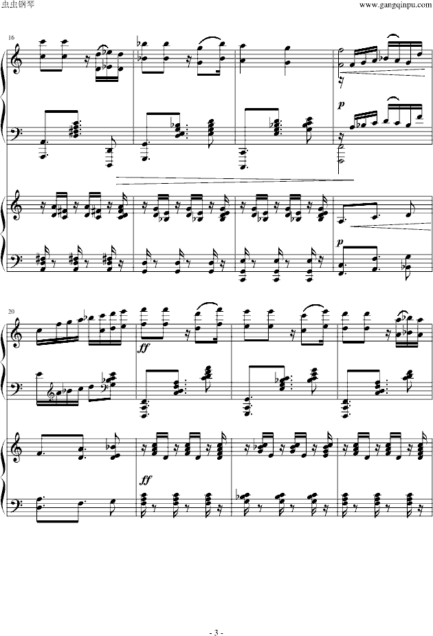 爵士双钢琴奏鸣曲第三乐章钢琴曲谱（图3）