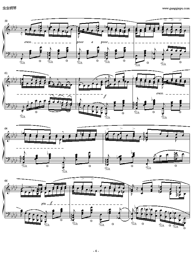 肖邦F小调第4叙事曲钢琴曲谱（图4）
