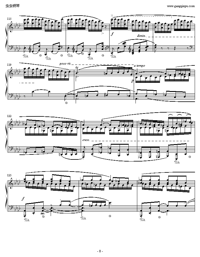 肖邦F小调第4叙事曲钢琴曲谱（图8）