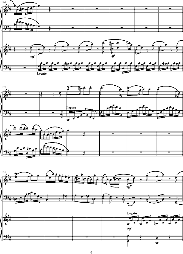 D大调双钢琴奏鸣曲第三乐章钢琴曲谱（图9）