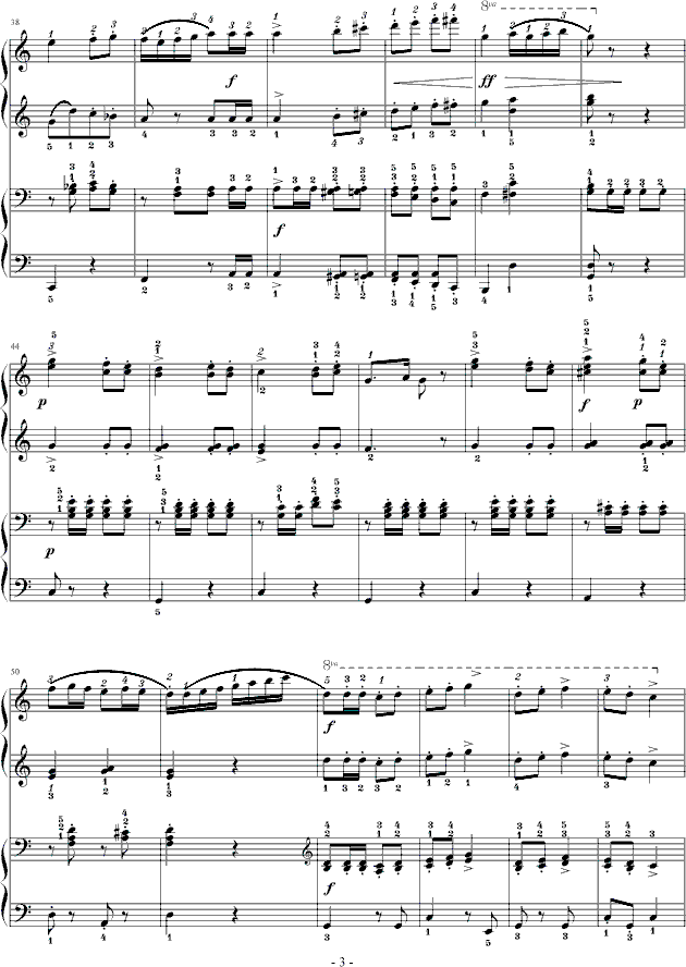 军队进行曲-舞蝶版钢琴曲谱（图3）