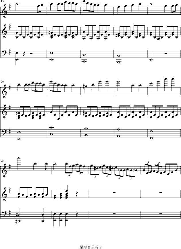 e小调小提琴协奏曲钢琴曲谱（图2）