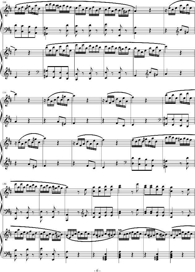 D大调双钢琴奏鸣曲第三乐章钢琴曲谱（图6）
