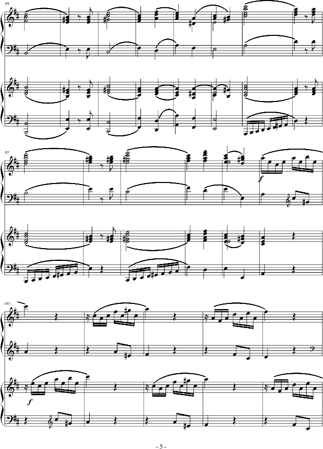 D大调双钢琴奏鸣曲第三乐章钢琴曲谱（图5）