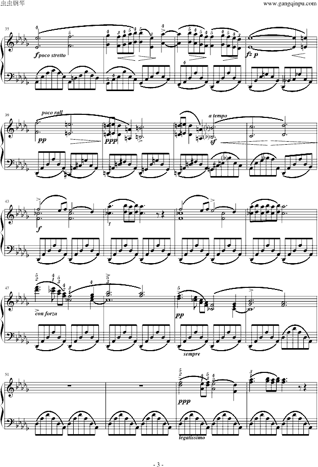 降b小调夜曲Op.9-1钢琴曲谱（图3）