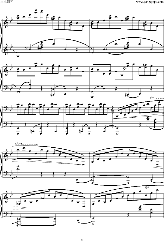 G小调叙事曲钢琴曲谱（图5）
