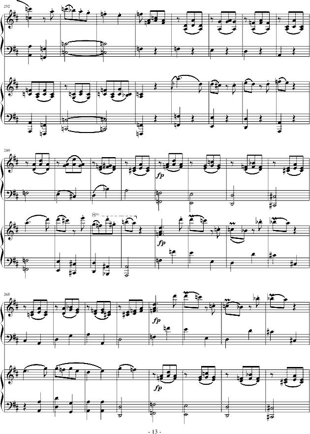 D大调双钢琴奏鸣曲第三乐章钢琴曲谱（图13）