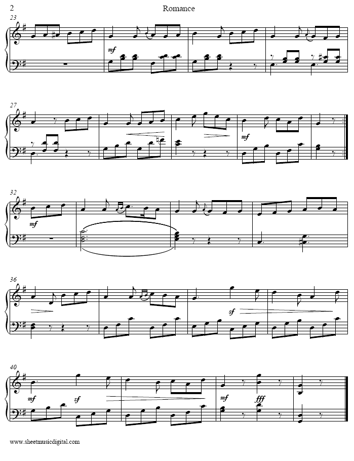 ROMANCE钢琴曲谱（图2）