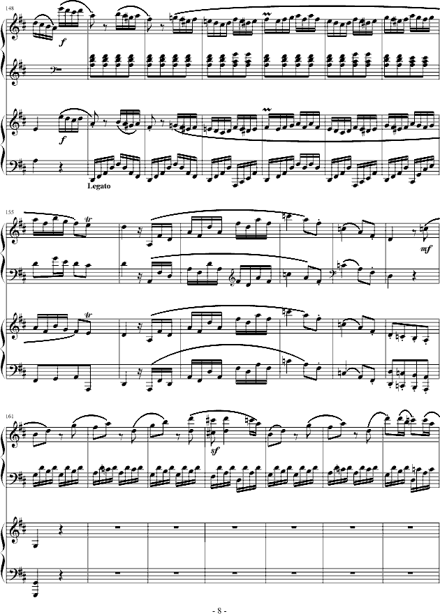 D大调双钢琴奏鸣曲第三乐章钢琴曲谱（图8）