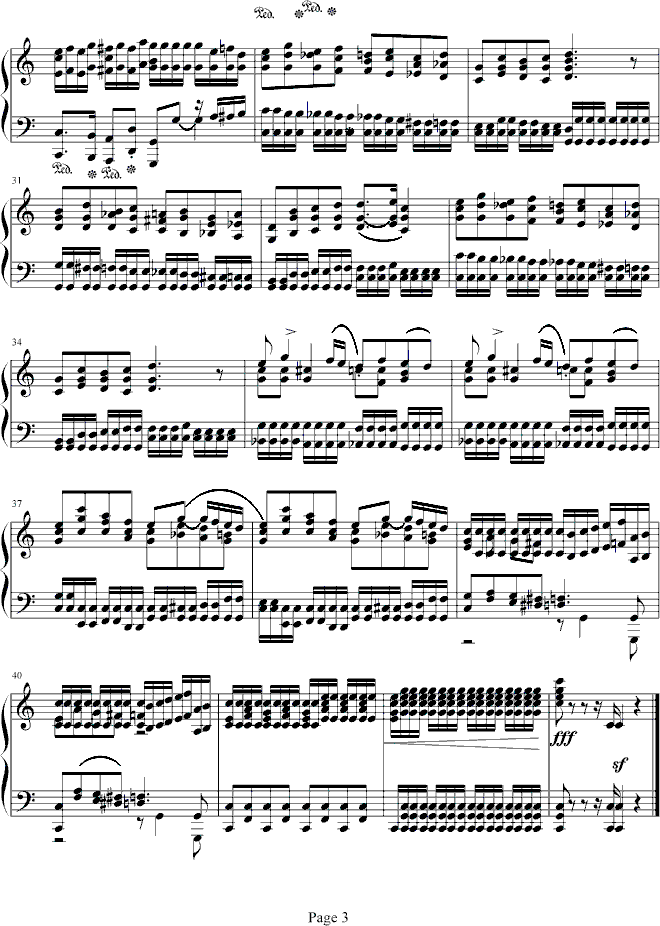 练习曲Op.72 No.4钢琴曲谱（图3）