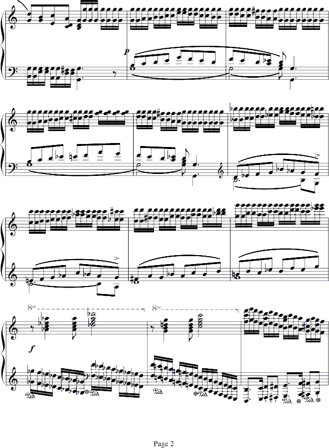 练习曲Op.72 No.4钢琴曲谱（图2）