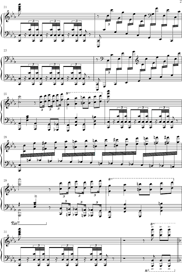 NOSTRADAMUS钢琴曲谱（图2）