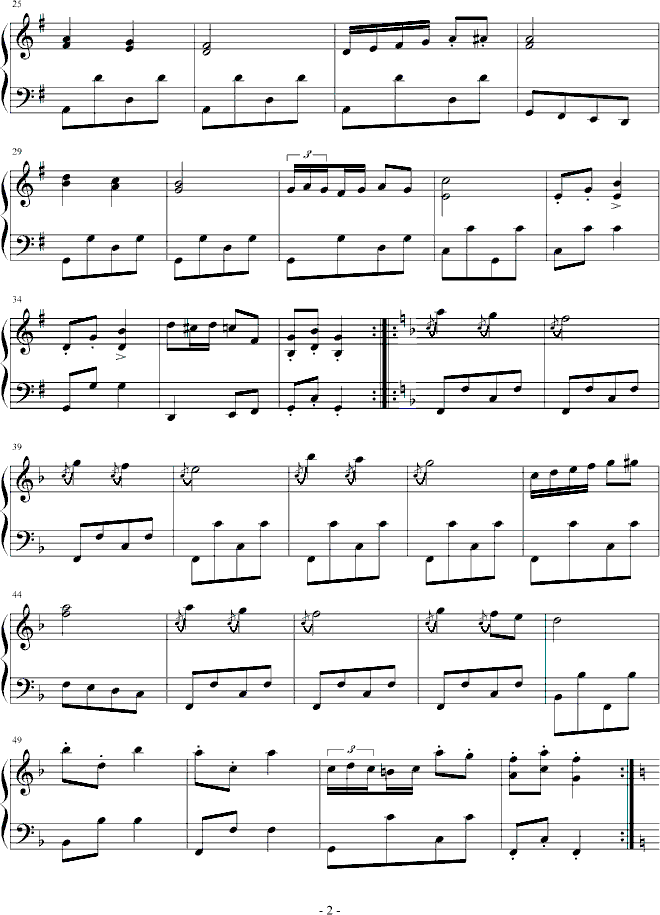少女波尔卡钢琴曲谱（图2）