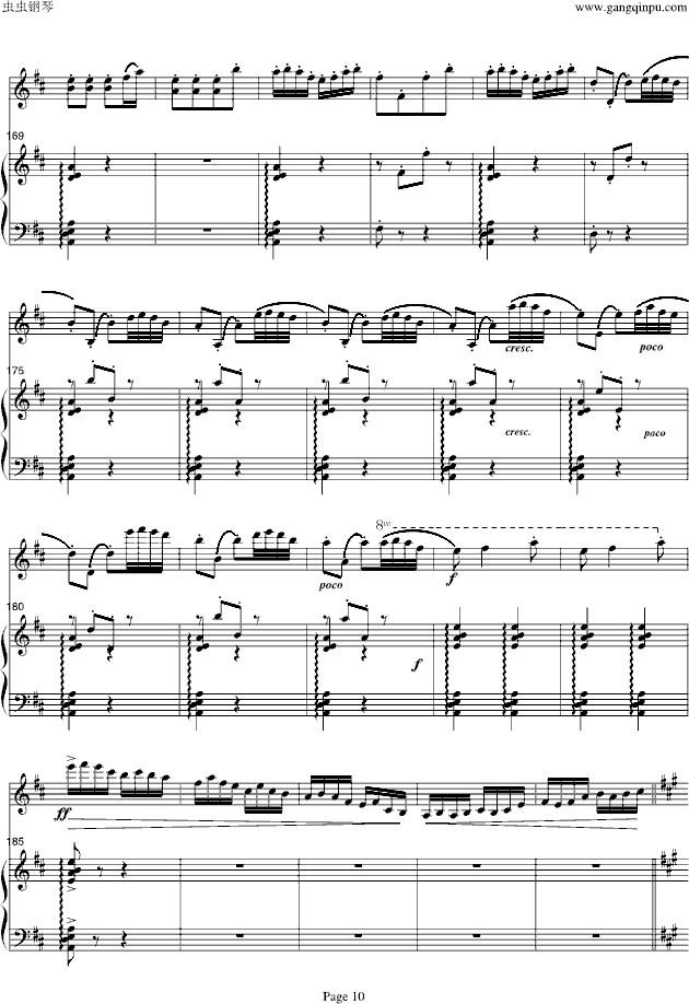 梁山伯与祝英台-小提琴协奏版钢琴曲谱（图10）