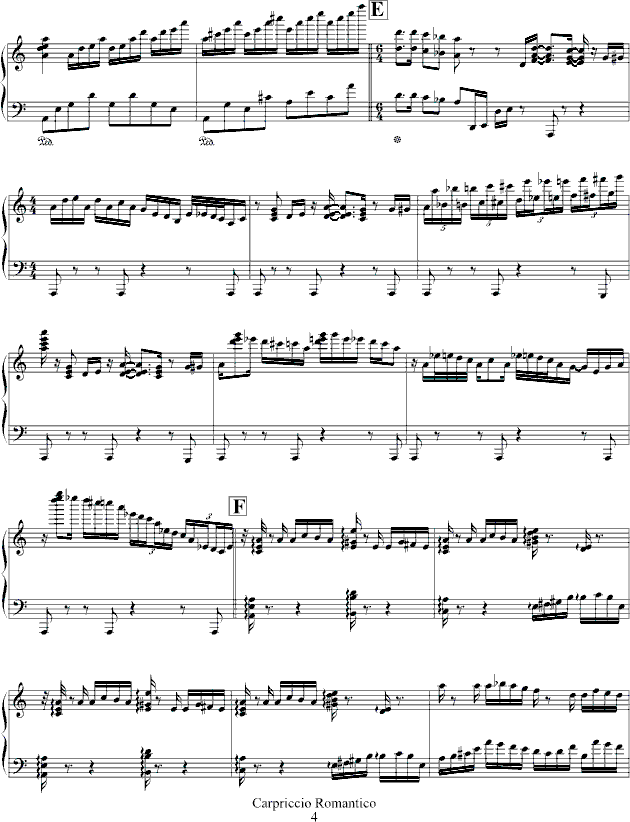 Capriccio Romantico钢琴曲谱（图4）