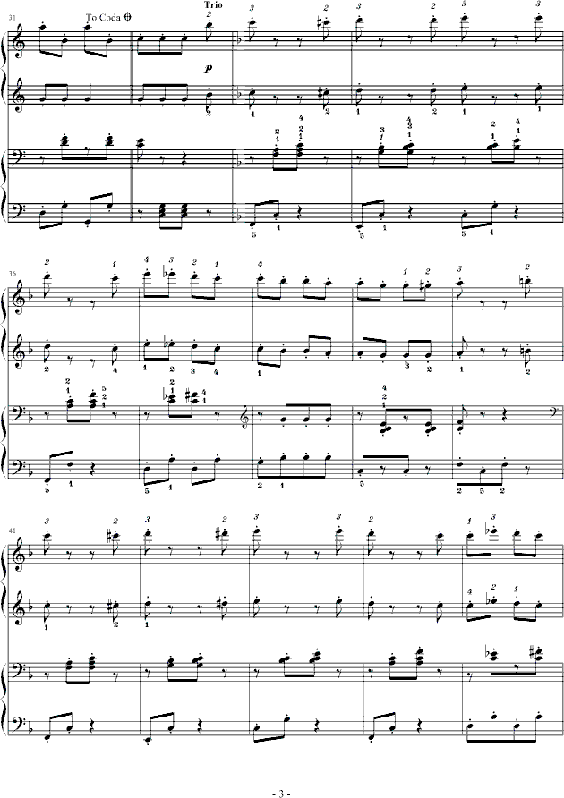 拨弦拨尔卡钢琴曲谱（图3）