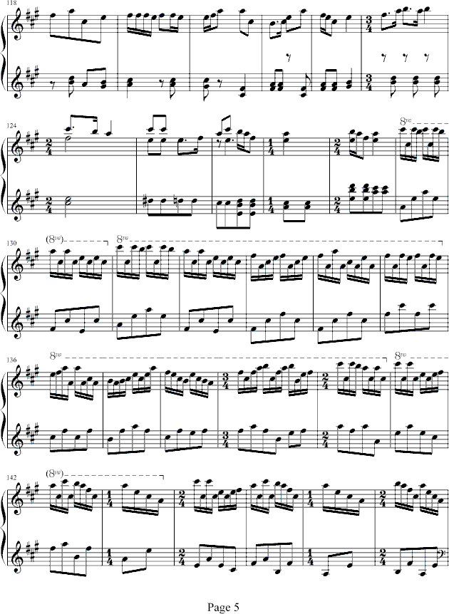 解放区的天钢琴曲谱（图5）