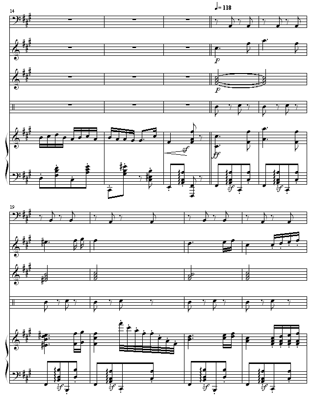 匈牙利舞曲5-(改编，有乐队）钢琴曲谱（图2）