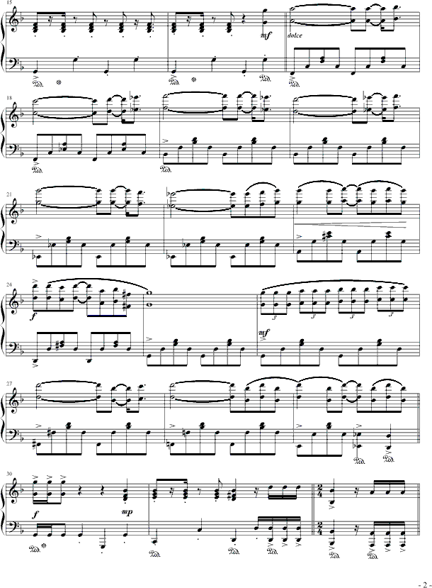 触技曲钢琴曲谱（图2）