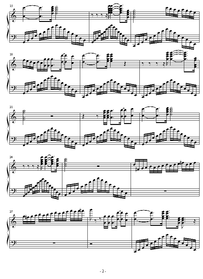新乐园钢琴曲谱（图2）