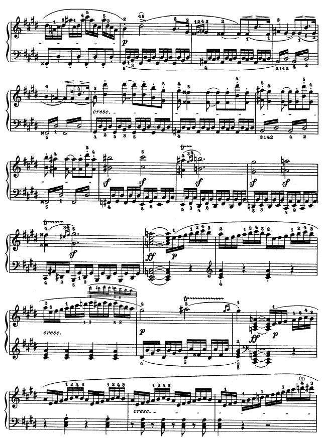 第十四钢琴奏鸣曲-《月光曲》-（Op.27 No.2）钢琴曲谱（图6）