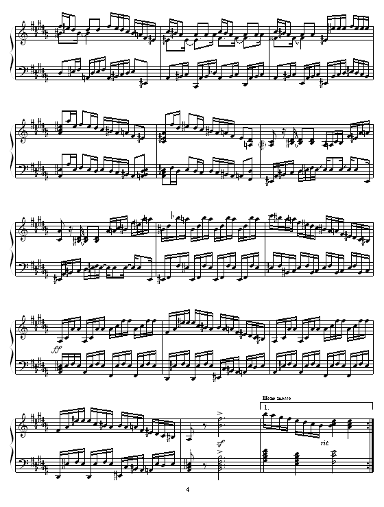 Etude in B Major钢琴曲谱（图4）