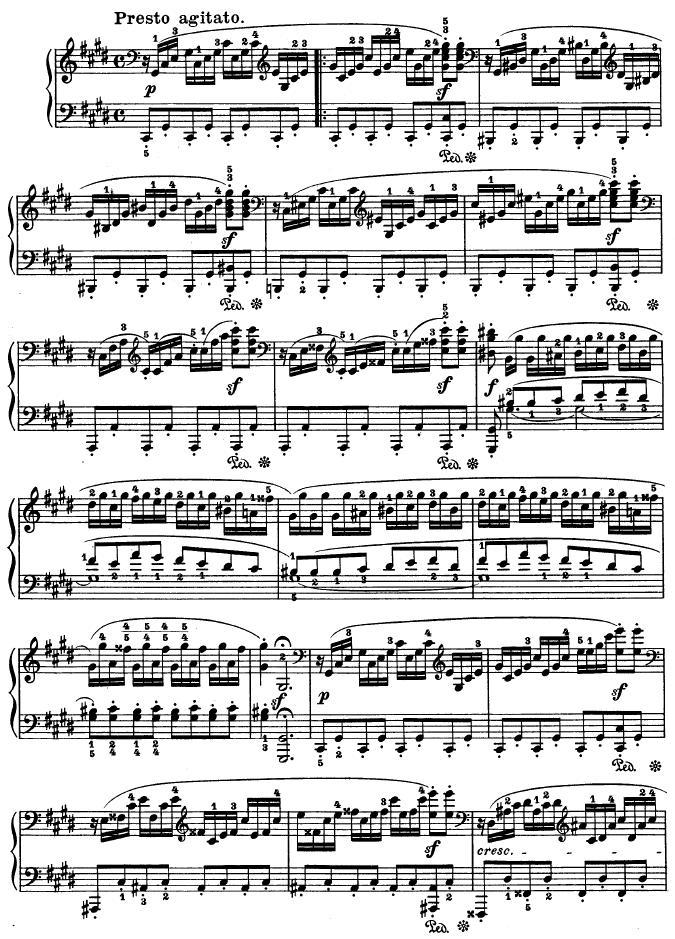 第十四钢琴奏鸣曲-《月光曲》-（Op.27 No.2）钢琴曲谱（图5）