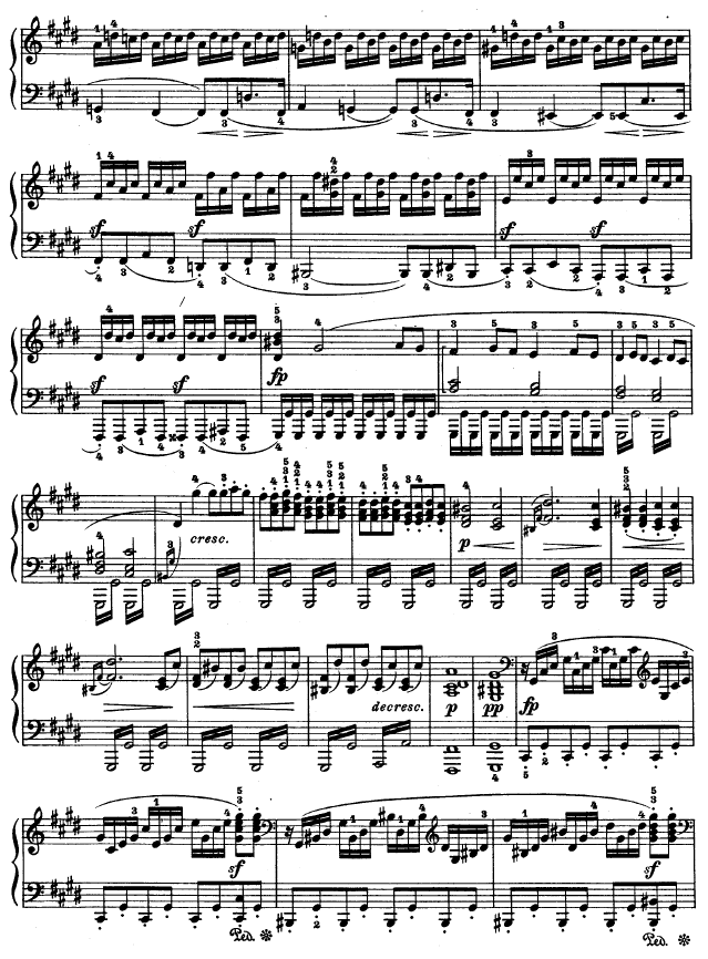 第十四钢琴奏鸣曲-《月光曲》-（Op.27 No.2）钢琴曲谱（图9）