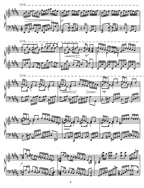 Etude in B Major钢琴曲谱（图8）