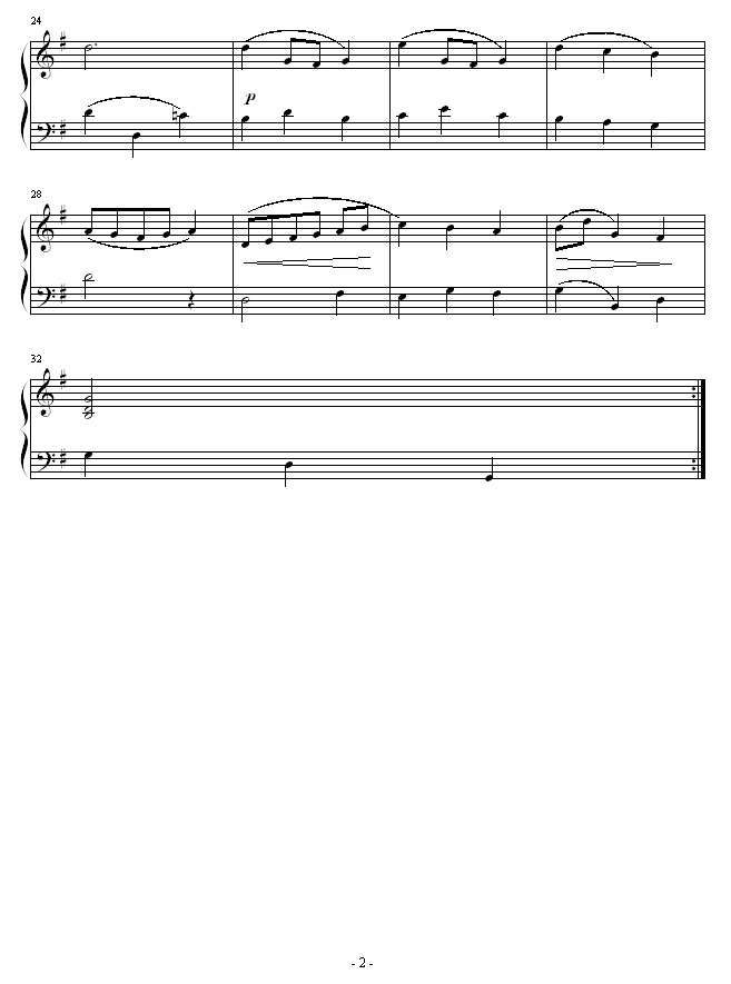 小步舞曲-sum钢琴曲谱（图2）