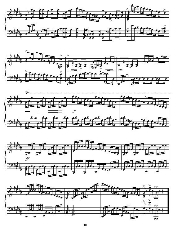 Etude in B Major钢琴曲谱（图10）