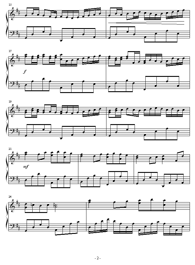Canon D调变奏版钢琴曲谱（图2）