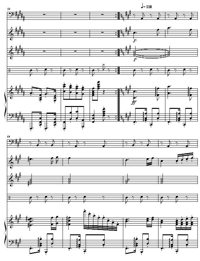 匈牙利舞曲5-(改编，有乐队）钢琴曲谱（图7）