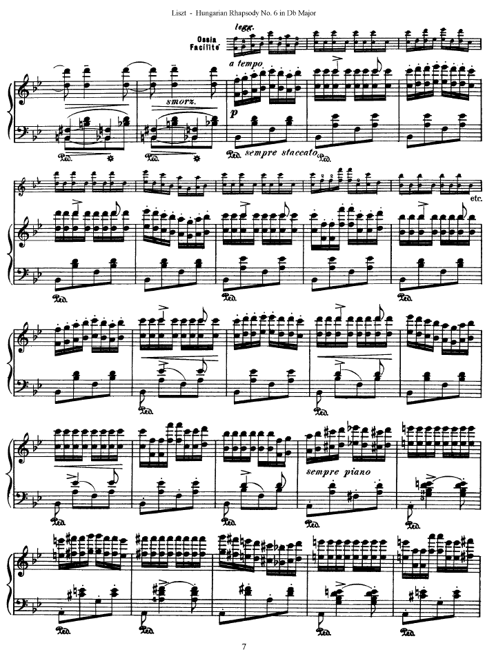 匈牙利狂想曲第六号钢琴曲谱（图7）