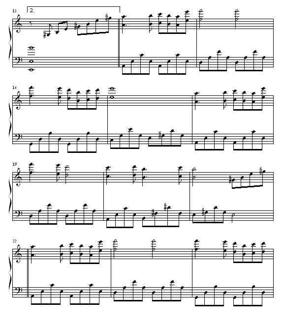 沙巴女王-冯明东版钢琴曲谱（图2）