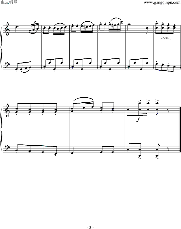 巡逻兵进行曲钢琴曲谱（图3）