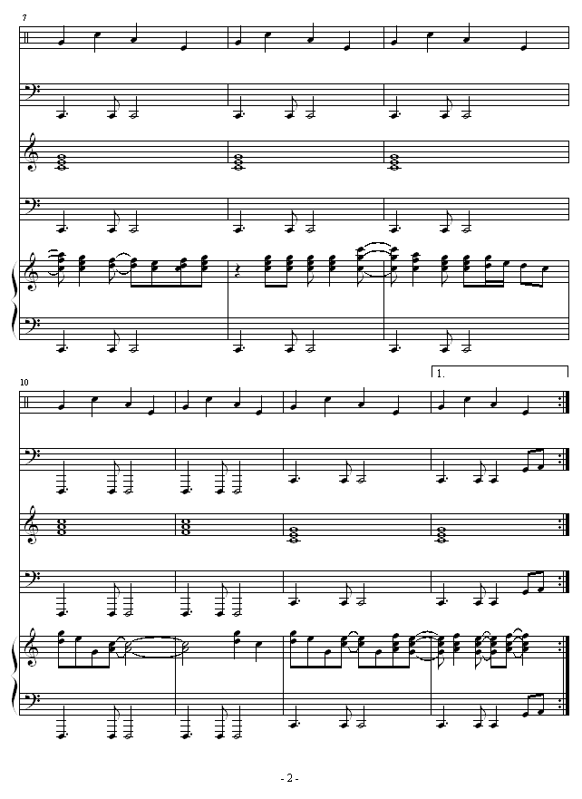 怀念的旋律 -总谱钢琴曲谱（图2）