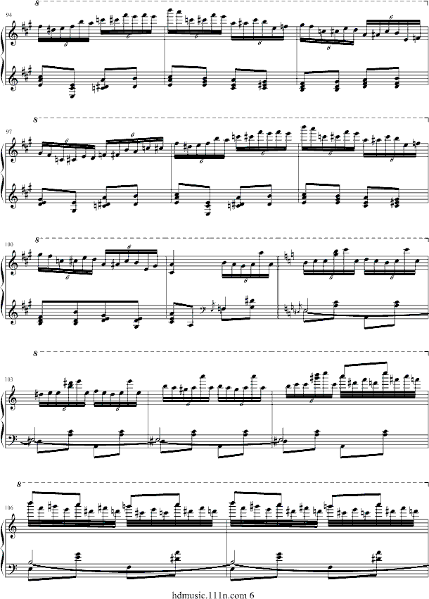 土耳其进行曲-瓦洛多斯改编莫扎特钢琴曲谱（图6）