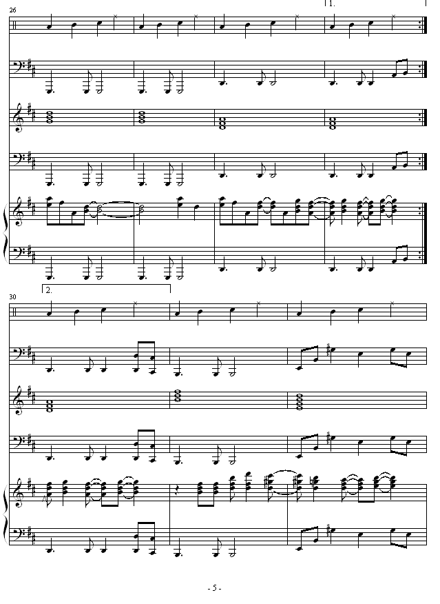 怀念的旋律 -总谱钢琴曲谱（图5）