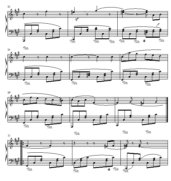 威尼斯船歌钢琴曲谱（图2）
