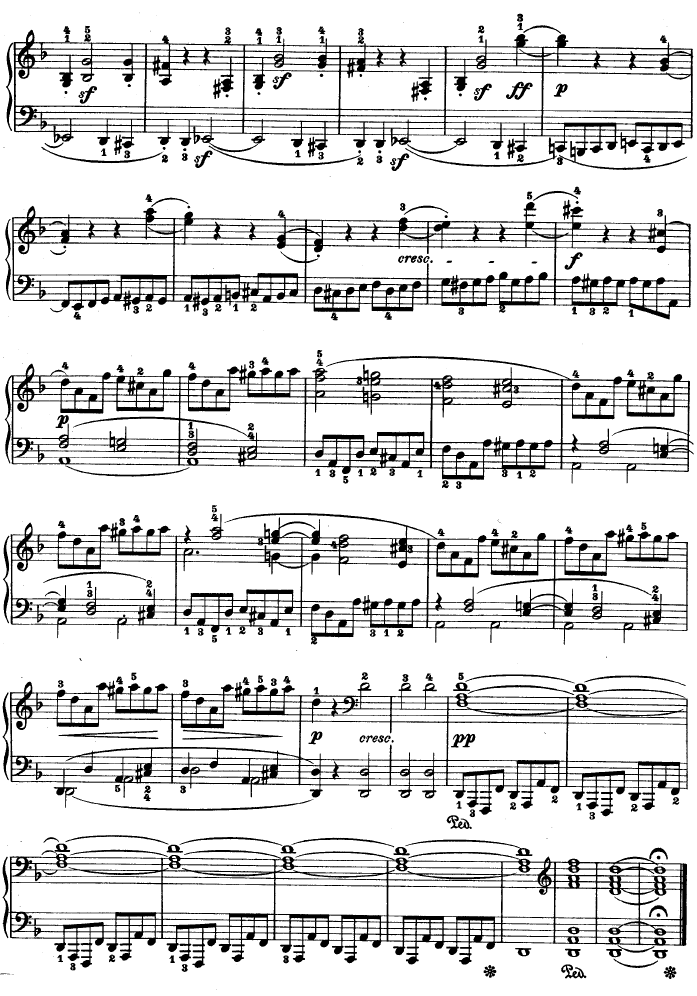 暴风雨-d小调第十七钢琴奏鸣曲 - Op.31—2钢琴曲谱（图7）