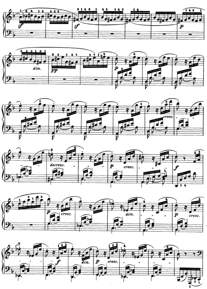 暴风雨-d小调第十七钢琴奏鸣曲 - Op.31—2钢琴曲谱（图17）