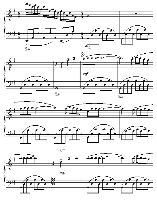 童年的回忆钢琴曲谱（图2）
