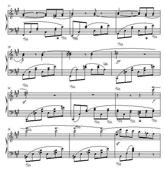 威尼斯船歌钢琴曲谱（图3）