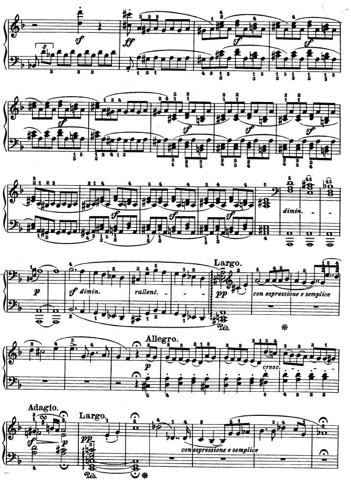 暴风雨-d小调第十七钢琴奏鸣曲 - Op.31—2钢琴曲谱（图5）