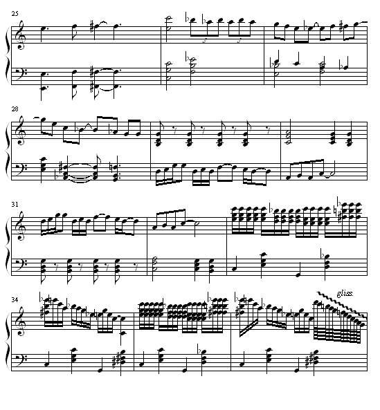 蓝色狂想曲钢琴曲谱（图2）
