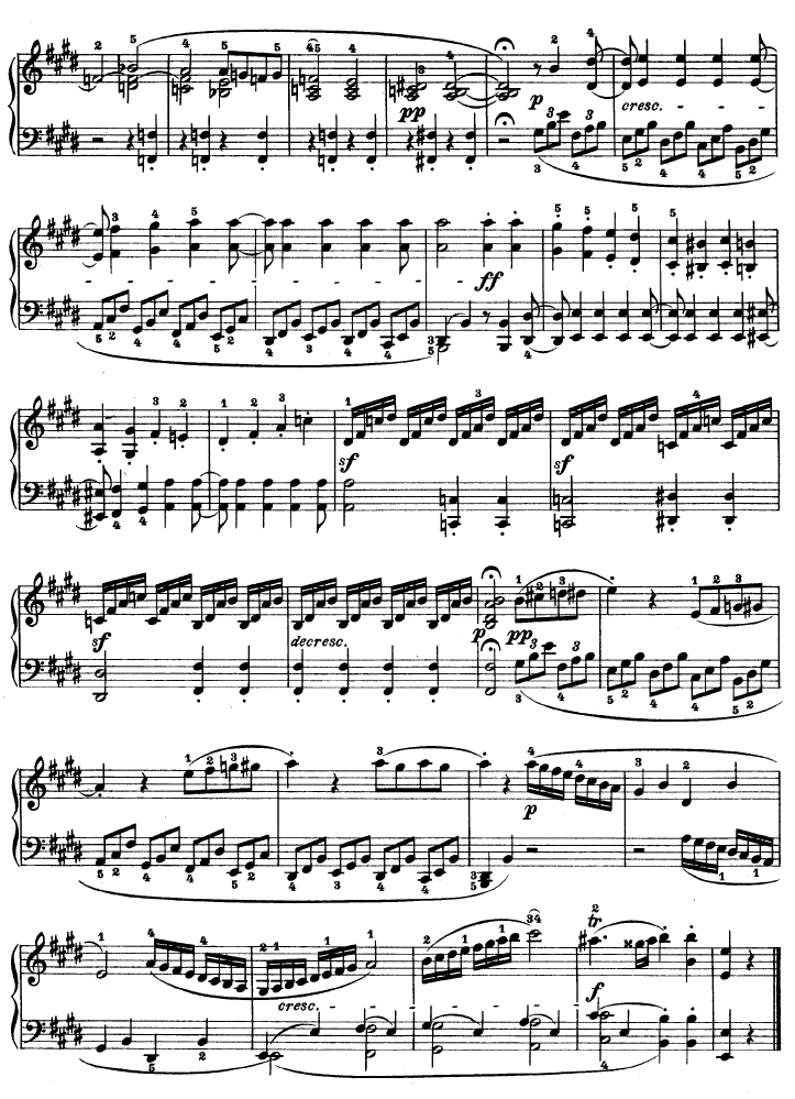 E大调第九钢琴奏鸣曲　Op. 14 No—1钢琴曲谱（图13）
