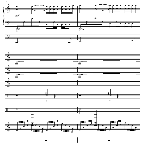 水边的阿狄丽娜 -（乐队总谱版）钢琴曲谱（图4）