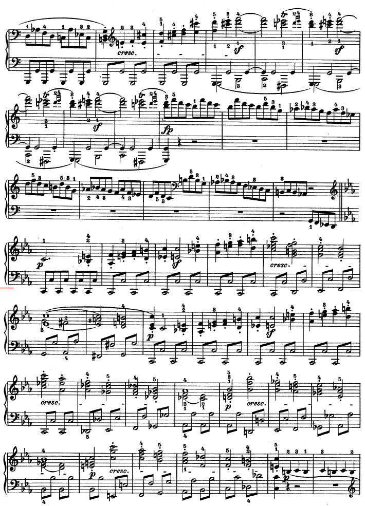 C小调第八琴奏鸣曲（悲怆）Op—13钢琴曲谱（图6）