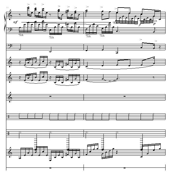 水边的阿狄丽娜 -（乐队总谱版）钢琴曲谱（图6）